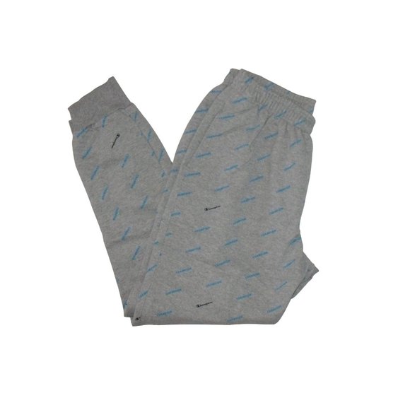 Champion Other - CHAMPION Script Brand Logo Powerblend All Over Print Grey Mens Joggers Size L
